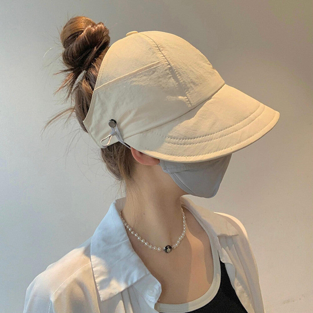 Summer Sun Hat Women UPF 50+ UV Protection Bonnet Visor Cap Wide Brim Hat AU