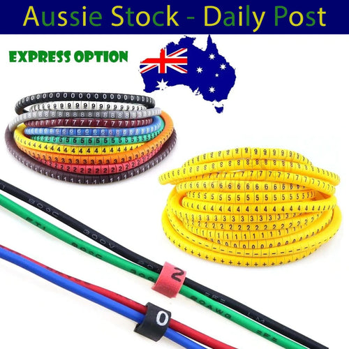 500/600pcs 50ea Cable Labels Tags Markers Letters Numbers Indicators 1.5mm ~ 3.0