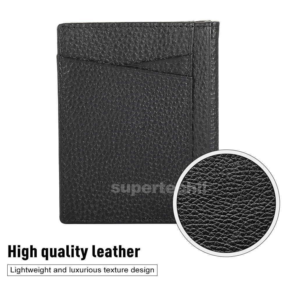 Men Leather Credit Card Holder RFID Blocking Slim Wallet Money Purse Protector