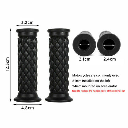 Motorcycle Rubber Gel Hand Grips For 7/8in 22mm Handlebar Sports Bike Universal