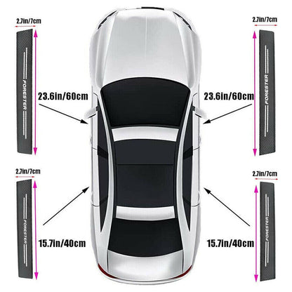 4X Door Sill Plate Anti Scratch Stickers Protector Trim Compatible with Subaru Forester
