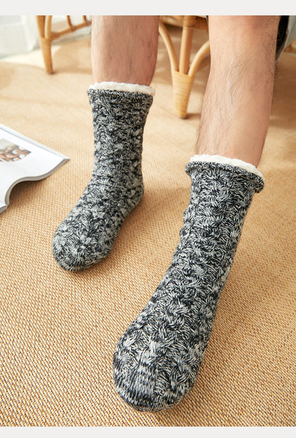 Extra Warm Thermal Winter Bed Socks Slippers Fluffy Anti-slip Thick Men 8-12