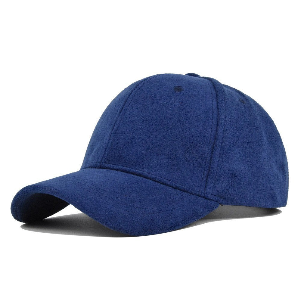 Solid Color Men Women Trucker Suede Baseball Hat Soft Dad Snapback Cap
