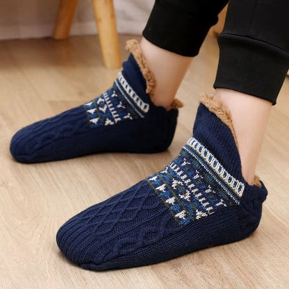 Women Mens Slipper Winter Cosy Socks Fluffy Non Slip Warm Fleece Lined Bed Floor