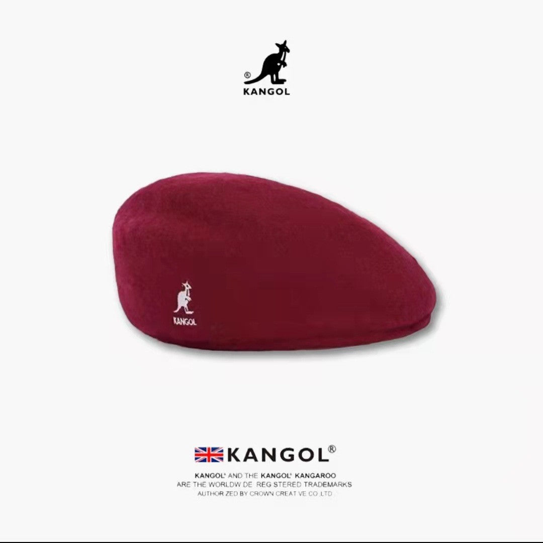Kangol Wool 504 Flat Cap Men Women Casual Woolen Beret Hat Winter Newsboy Caps