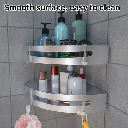 Wall Mounted Triangle Corner Shelf Bathroom Storage Rack for Shower Toiletries
