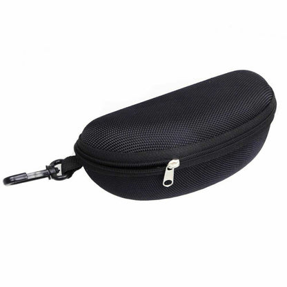 Portable Zipper Eye Glasses Sunglasses Clam Shell Hard Protector Case Box Pouch