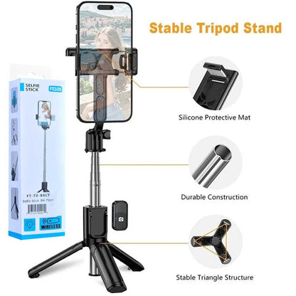 Flexible Tripod Holder Stand Selfie Stick With Bluetooth Remote For Mobile Phone