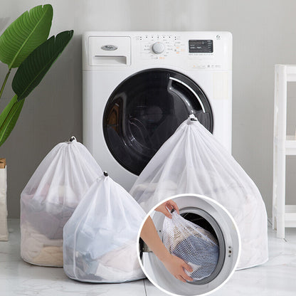 Drawstring Laundry Wash Bag Fine or Coarse Mesh Lingerie Delicate Clothes M/L/XL