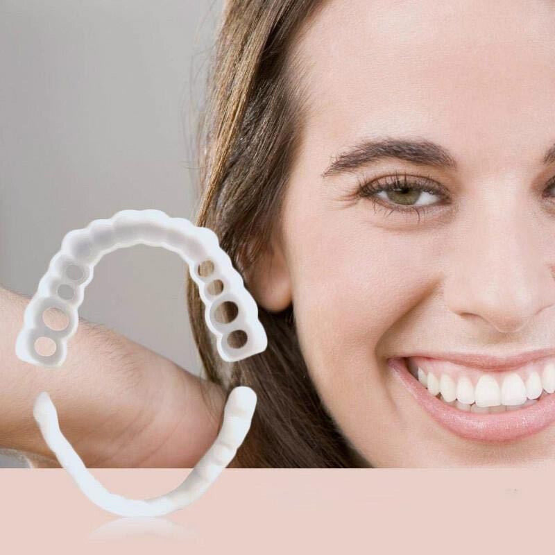 Snap On Bottom /Upper Lower False Teeth Dental Veneers Dentures Fake Tooth Smile