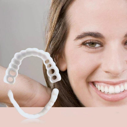 Snap On Bottom /Upper Lower False Teeth Dental Veneers Dentures Fake Tooth Smile