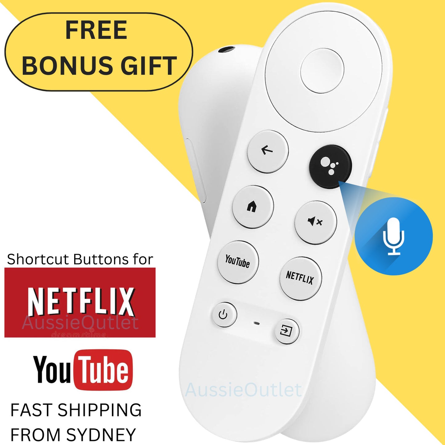 New G9N9N GZRNL For Chromecast 4K Google TV Voice Bluetooth IR Remote Control
