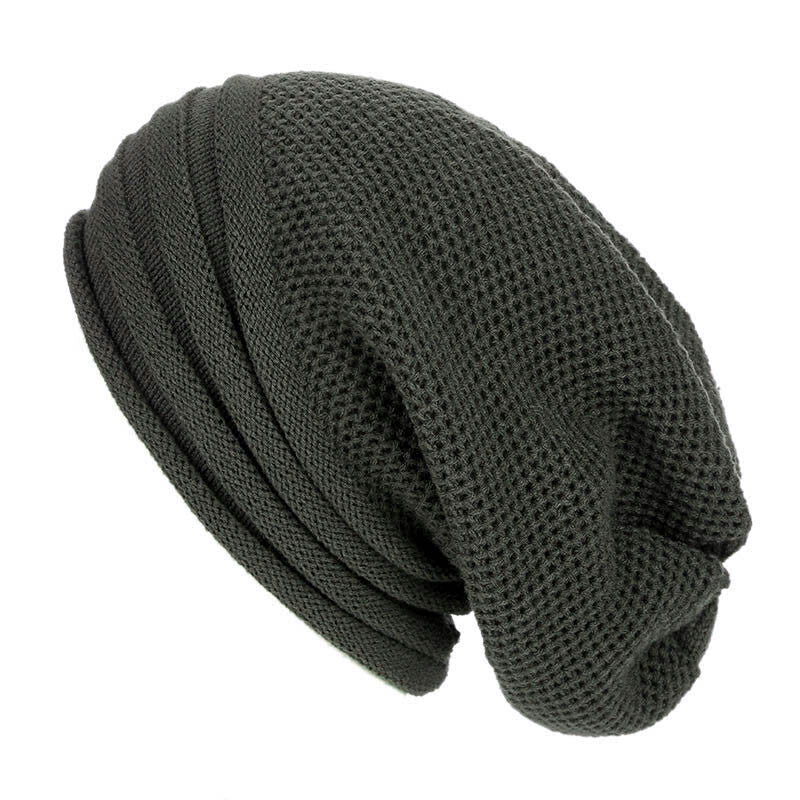 Men Women Baggy Cap Slouch Oversize Hat Ski Beanie Winter Knitted Warm Outdoor