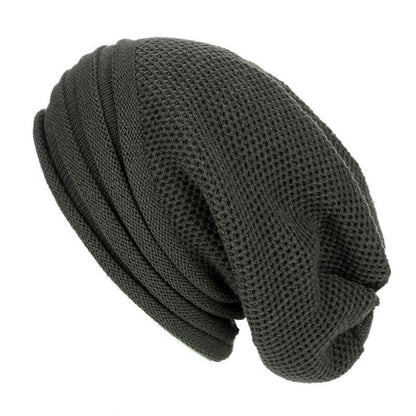 Men Women Baggy Cap Slouch Oversize Hat Ski Beanie Winter Knitted Warm Outdoor