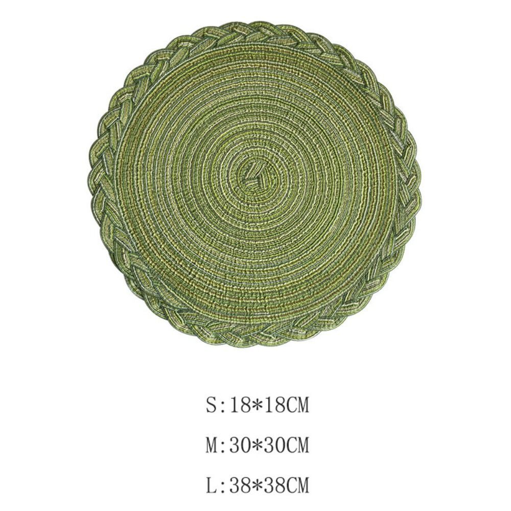 Round Woven Placemats Kitchen Table Place Mat Dining Table Cup Mat 18/30/38cm