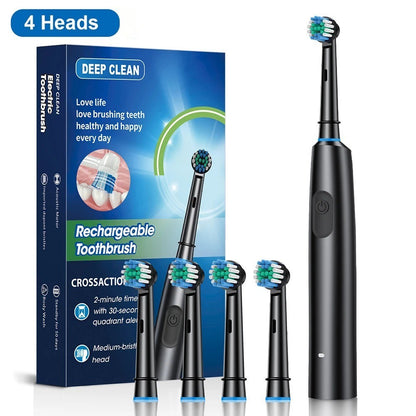 Deep Vitality Precision Clean Rechargeable Electric Toothbrush Timer Travel AU