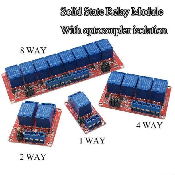 5V or 12V 1-2-4-8 Channel Relay High Low Level Optocoupler Module for Arduino PI