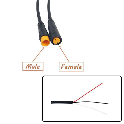 Julet Connector 2,3,4,5,6Pin Extend Cable Waterproof-Connector For Ebike Display