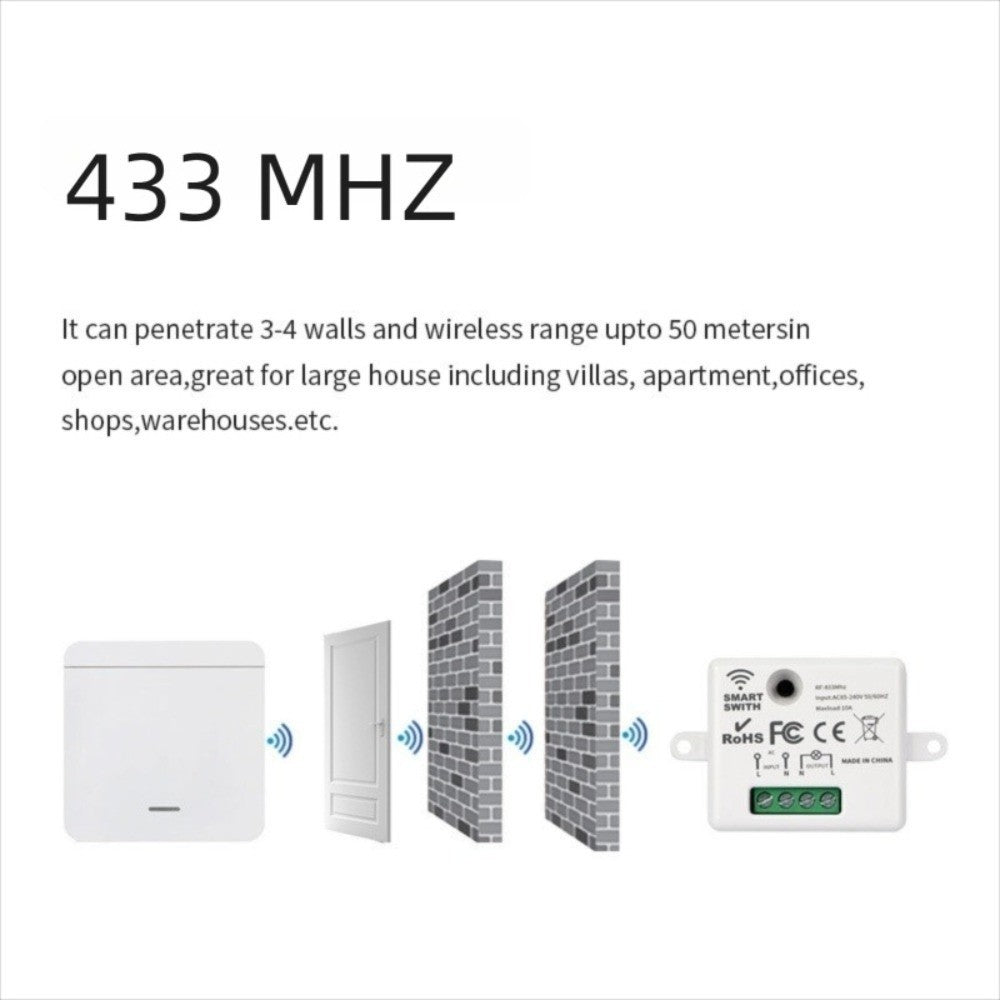 1/2/3 Gang Wireless Remote Control Switch LED Light Switch  Home Automation