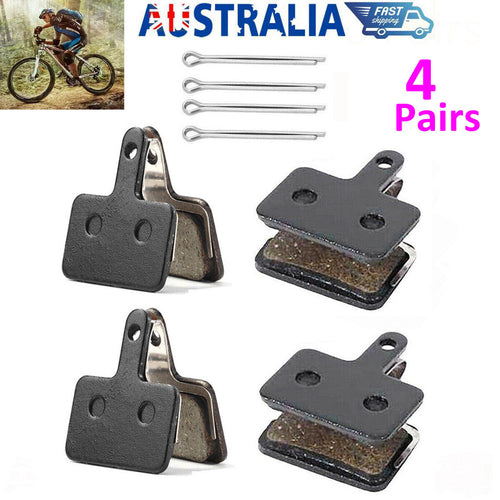4 Pairs Bicycle Resin Disc Brake Pads For Shimano M375 M395 M446 Tektro Auriga