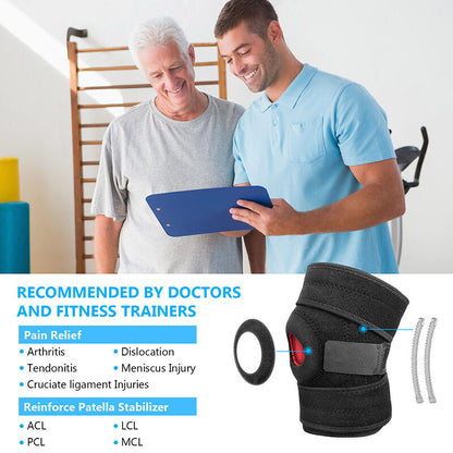 Knee Brace Arthritis Support Stabilizer Strap Wrap Open Adjustable Sports Guard