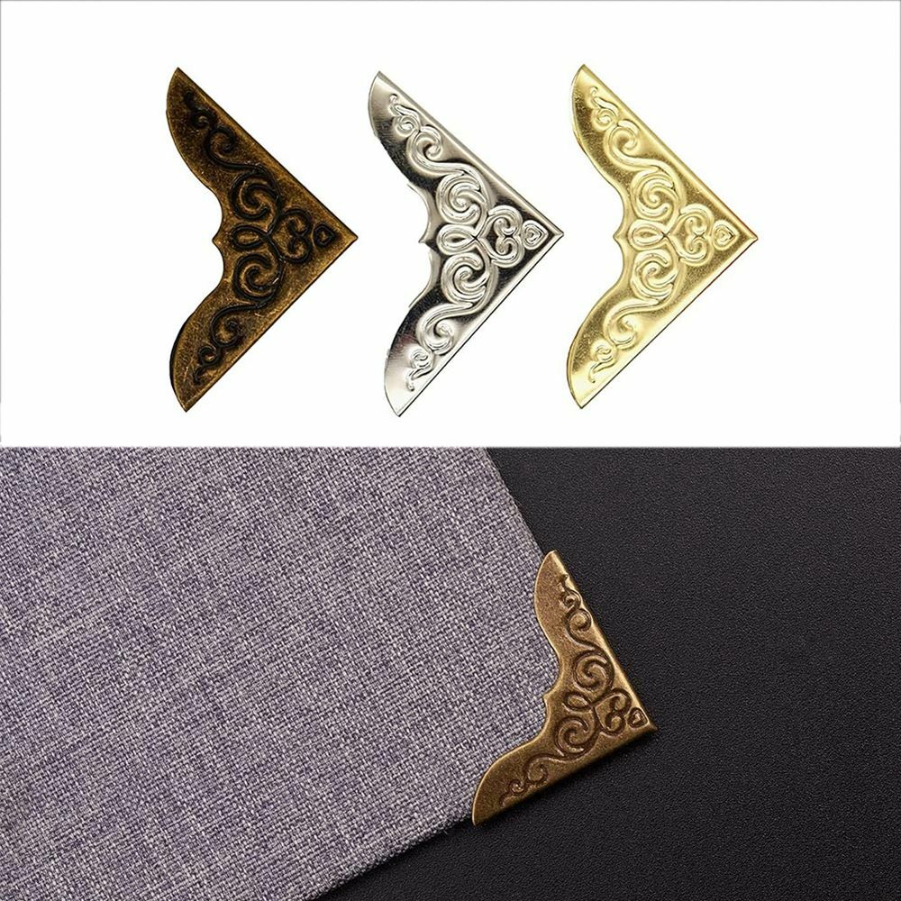 40pcs Book Edge Protectors Album Corner Folder metal bronze Scrapbooking Tool AU