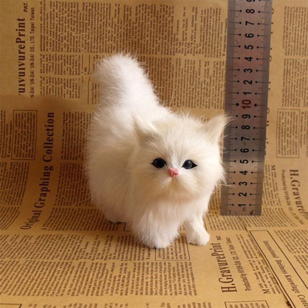 Simulation Plush Cat Toys Stuffed Kitten Doll Cat Model Plush Cat Toy Handicraft