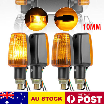 4X Universal Motorcycle Turn Signal Light Indicator Blinker Amber Bulb Lamp 10MM