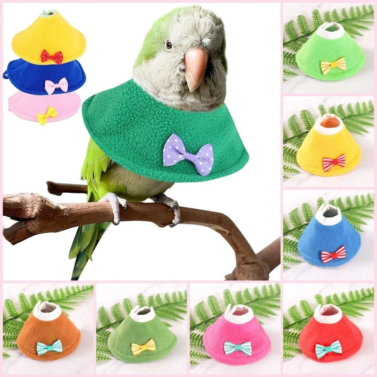 Elizabeth Circle Bird Plush Collar Parrot Elizabeth Ring Bird Protection Supply