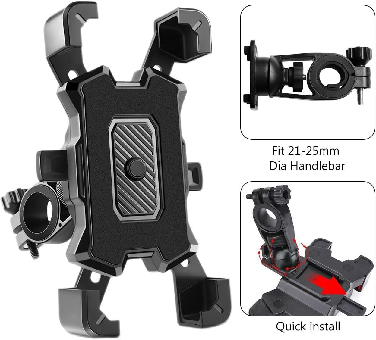 360° Rotation Mobile Phone Holder Handlebar Mount For Motorcycle Bicycle Bike