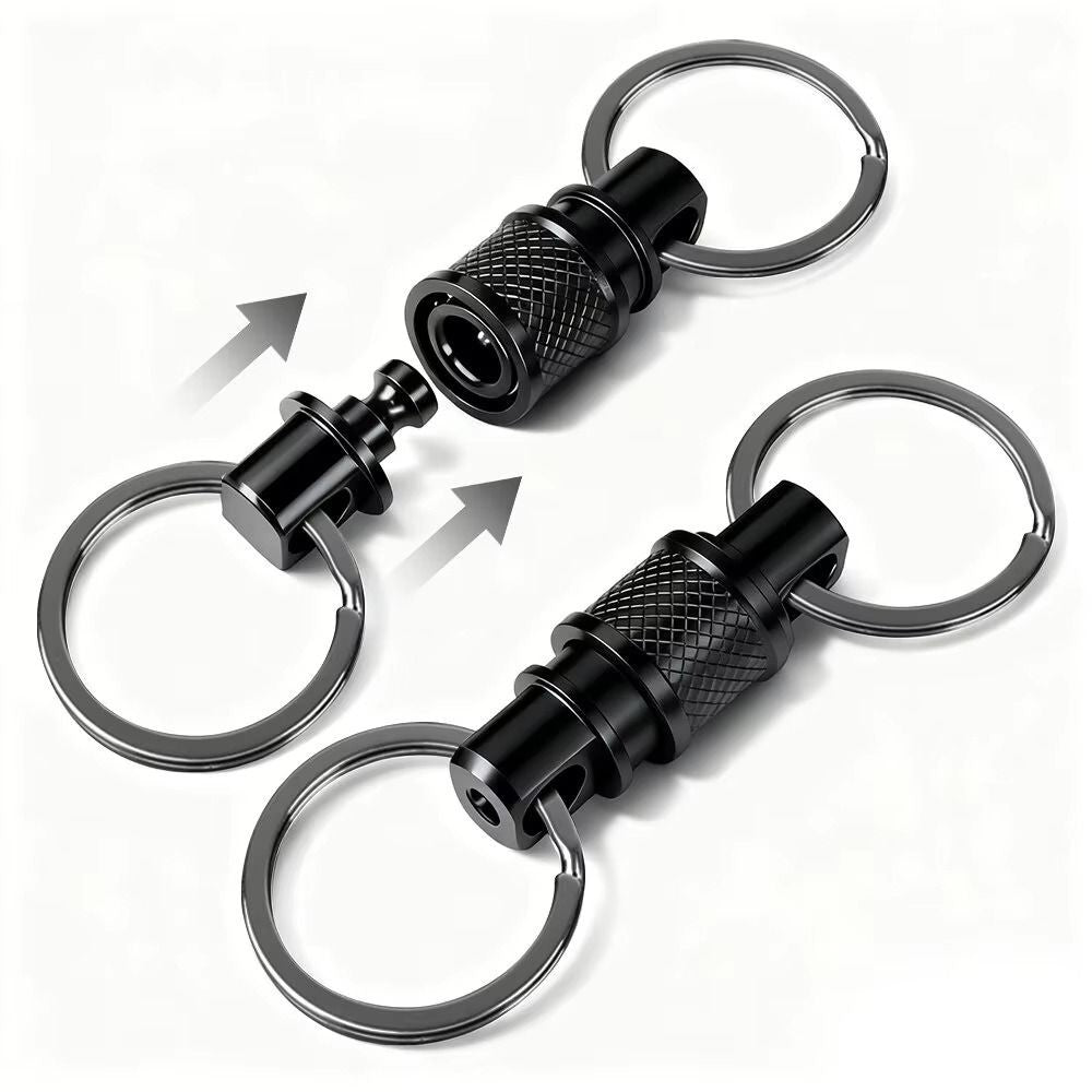 Detachable Quick Release Keyring Keychain Key Ring Chain Pull Apart Split Craft