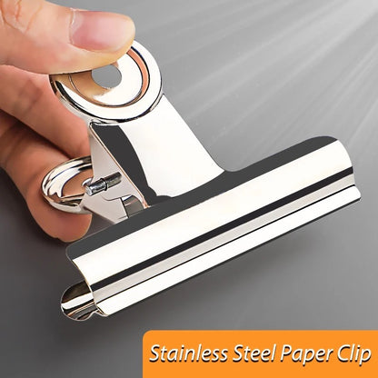 Stainless Steel Bulldog Clips Metal Office Paper Clip Binder Grip Clamp 31-75mm
