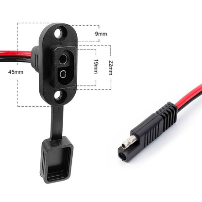 SAE SAE Quick Connect 12AWG Solar Panel Mount Flush-Mountable Connector