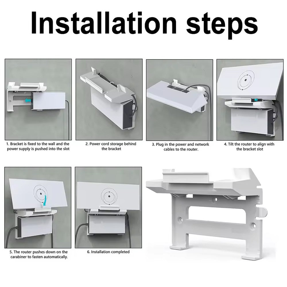 Starlink Gen 3 Router & Power Supply Wall Mount Bracket All-in-One Holder Kit