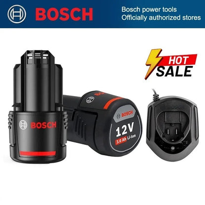 Original 3.0Ah 12V battery, 3000mAh BAT411 Lithium ion Rechargeable – Compatible with Bosch
