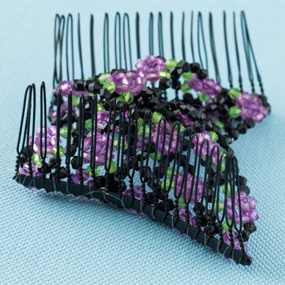 Accessories Stretchy Magic Beads Hair Combs Clips Elasticity Double Hair Comb