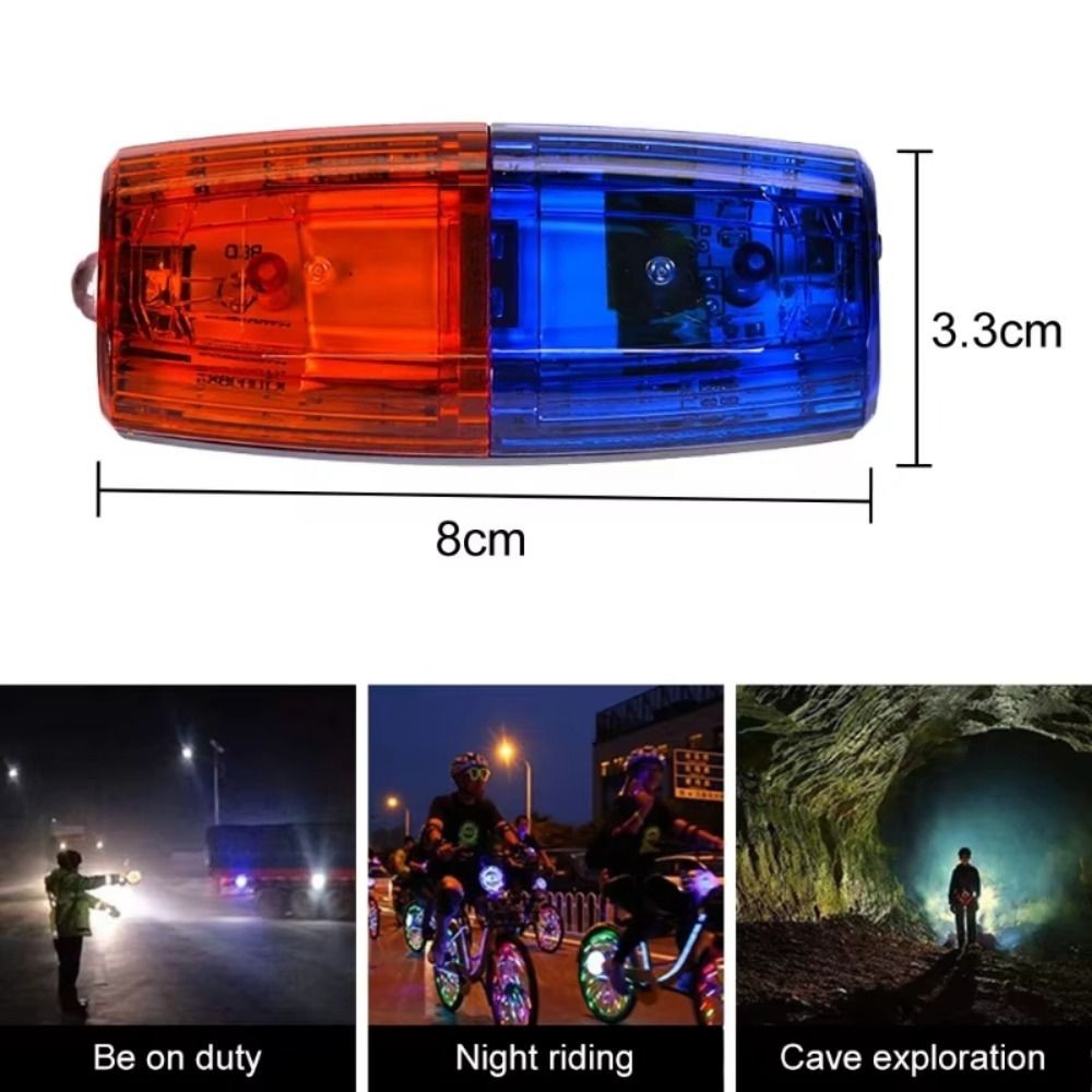 Waterproof Clip-on Warning Light Compatible with Sanitation and Patrol Workers