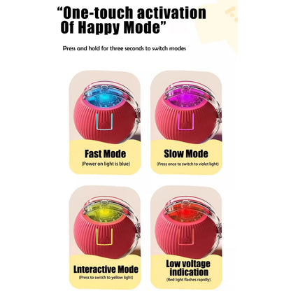 AU Interactive Dog & Cat Toy Rechargeable Rolling Ball with Fake Tail Pet Fun