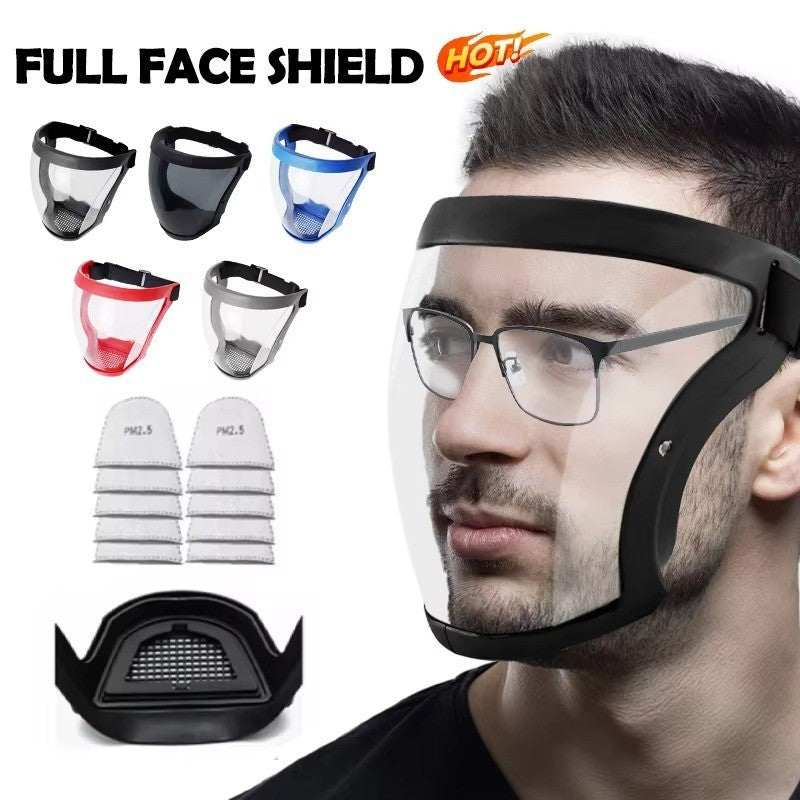 Head Cover Anti-fog Full Face Shield Super Protective Transparent Safety Mask