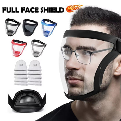 Head Cover Anti-fog Full Face Shield Super Protective Transparent Safety Mask