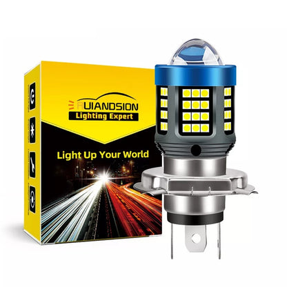 H4 LED Headlight Bulb Lamp Car Fog Globe Hi/Lo Beam White/White+Yellow DC 12-80V