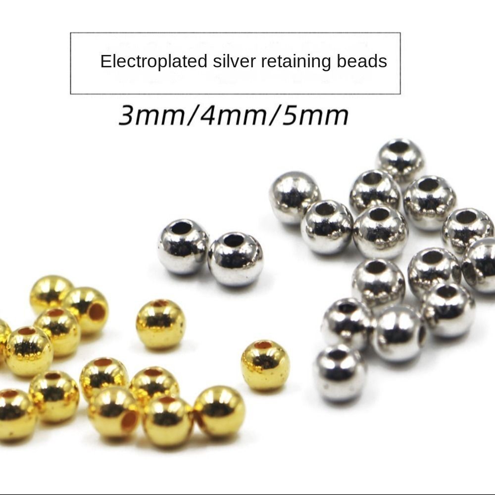 3.0mm/4.0mm/5.0mm Fly Tying Material Silver/Gold Fishing Bead  Fly Fishing