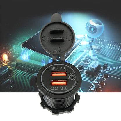 1× Car Dual USB 12V-24V Charger Quick Charge QC 3.0 Socket Power Outlet AU STOCK