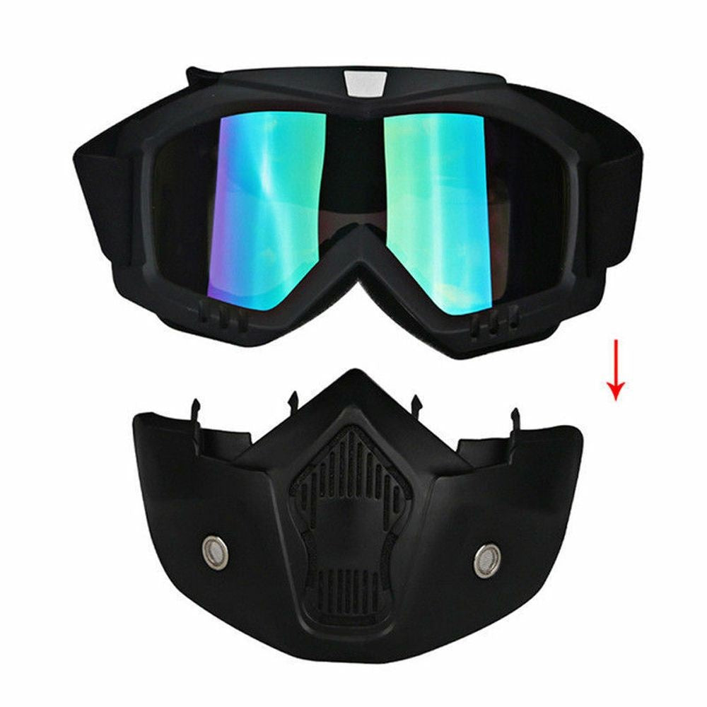 Safety Face Shield Mask Goggles Kits Anti Dust Mouth Filter Work Eye Protection