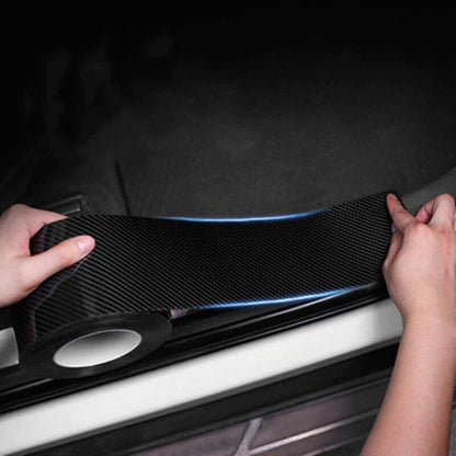 10CM*5M Carbon Fiber Car Sticker Door Sill Scuff Anti-Scratch Tape Protector Ki