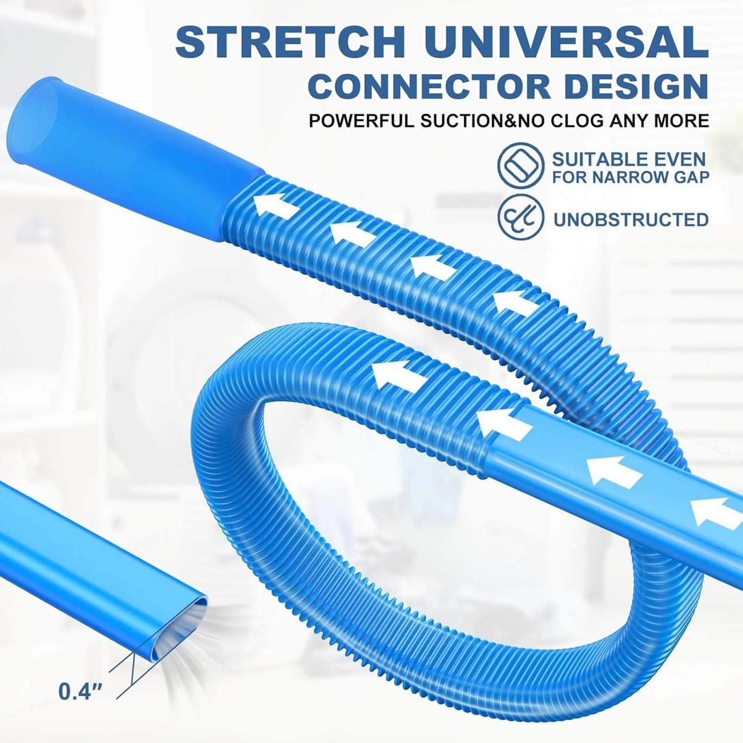 Dryer Vent Cleaner Kit Lint Remover Cleaning Brush Vacuum Hose Attachment