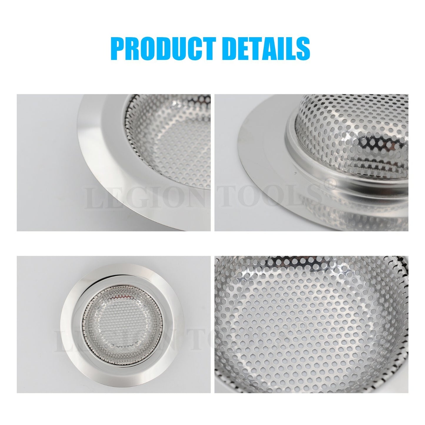 Stainless Steel Kitchen Bathroom Sink Strainer Waste Plug Filter Drain Stopper
