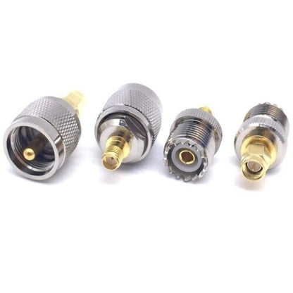 4 x UHF Male PL259  Female SO239 Antenna Radio Connector to SMA Plug RF Adapter