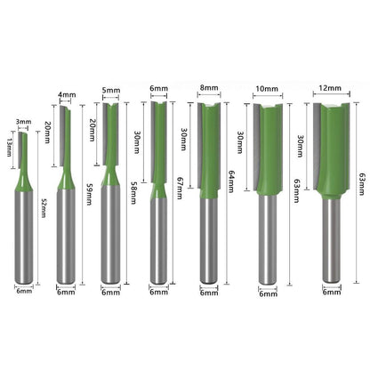 Edge 6mm Shank Single Edge Slotting Cutter Router Bits Drill Bit Milling Cutter