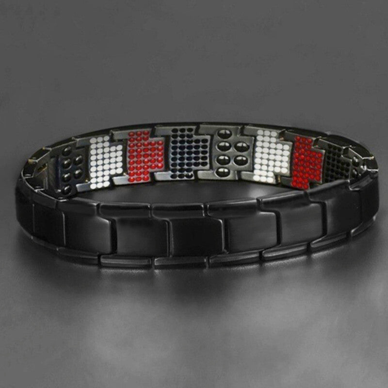 Mens Double Strong Magnetic Therapy Bracelet Arthritis Pain Relief Jewelry AU